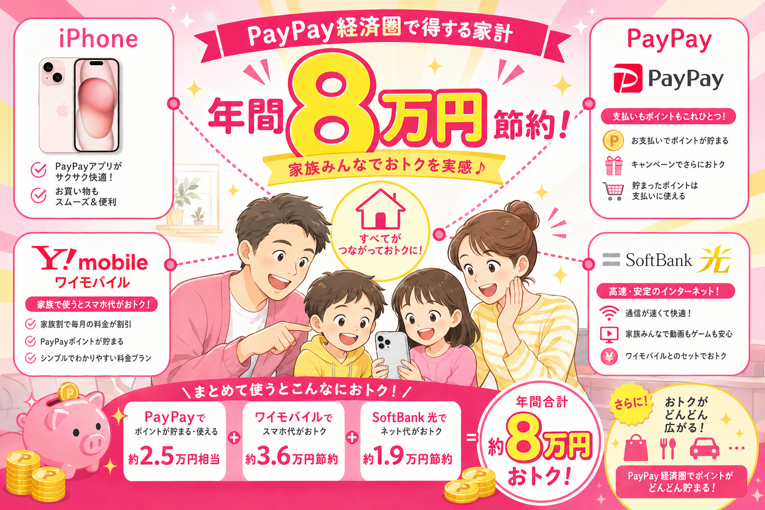 PayPay経済圏で年間8万円節約