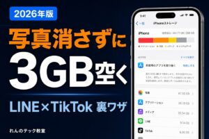 容量3GB空ける裏ワザ