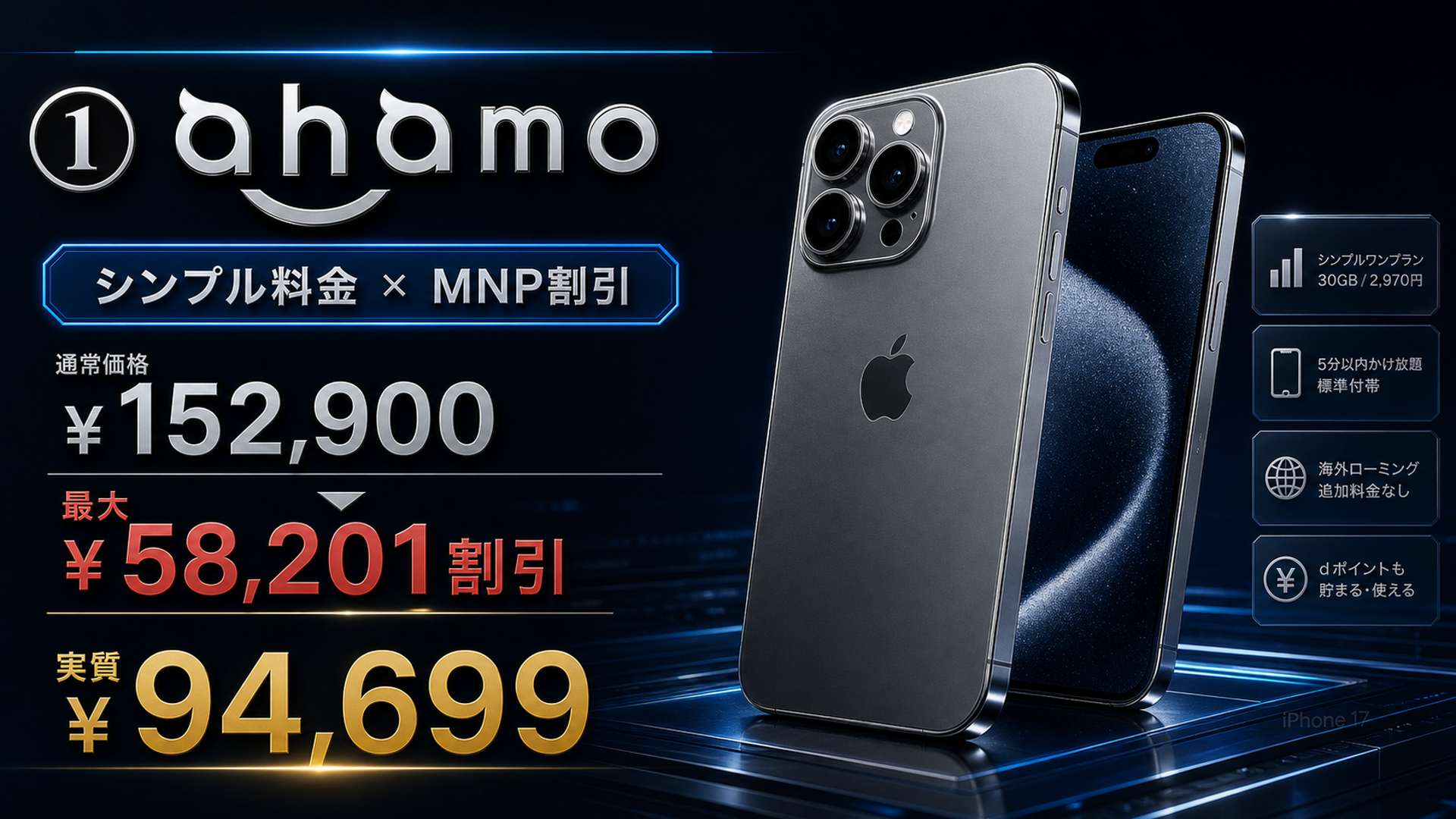 ahamo iPhone17 章導入
