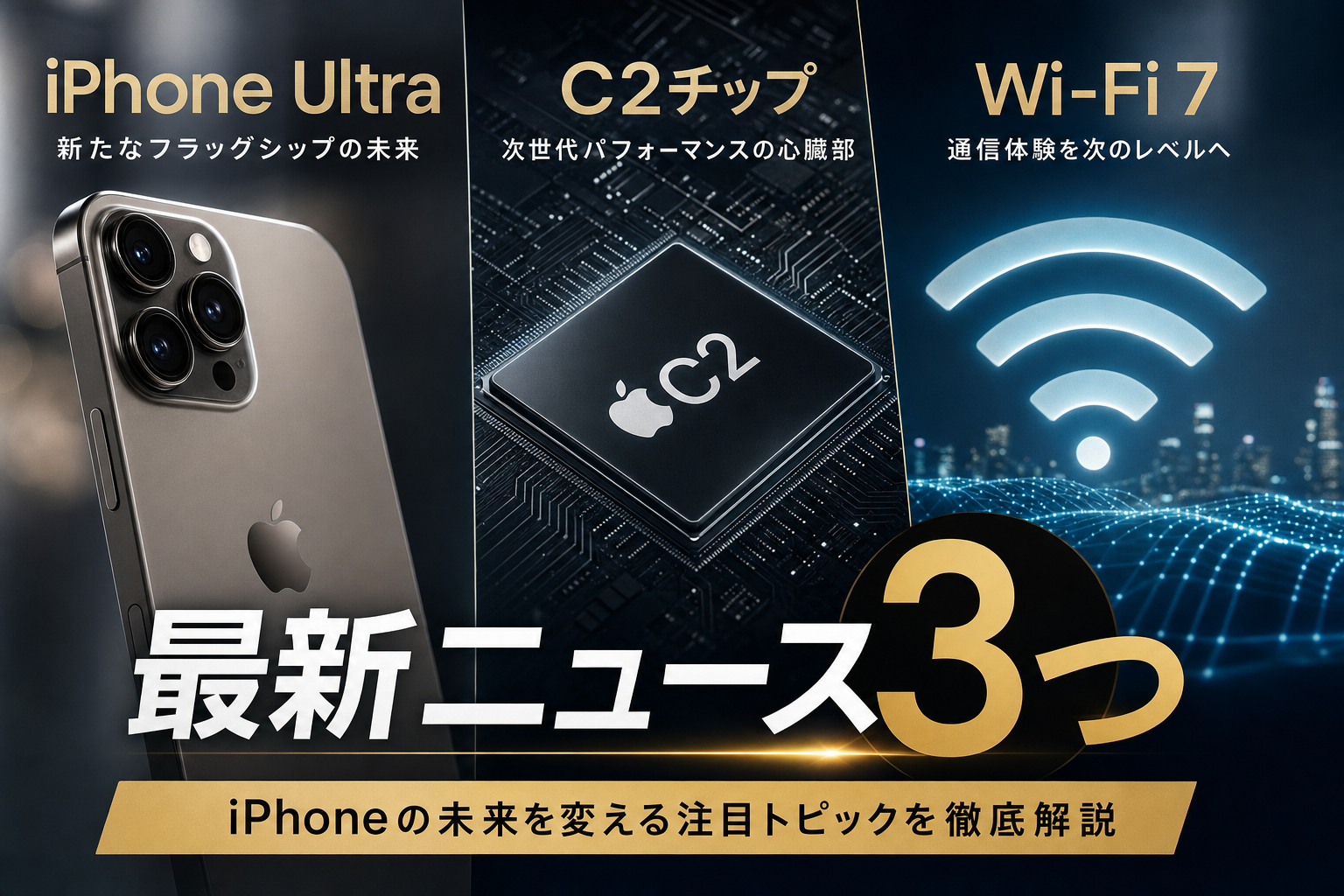 2026年5月最新 iPhone重大ニュース3つ Ultra・C2チップ・Wi-Fi 7の真実