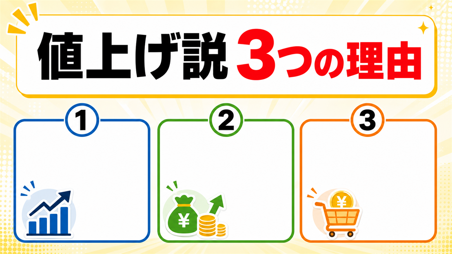 7/1値上げ説の3つの理由 円安 クック発言 前例