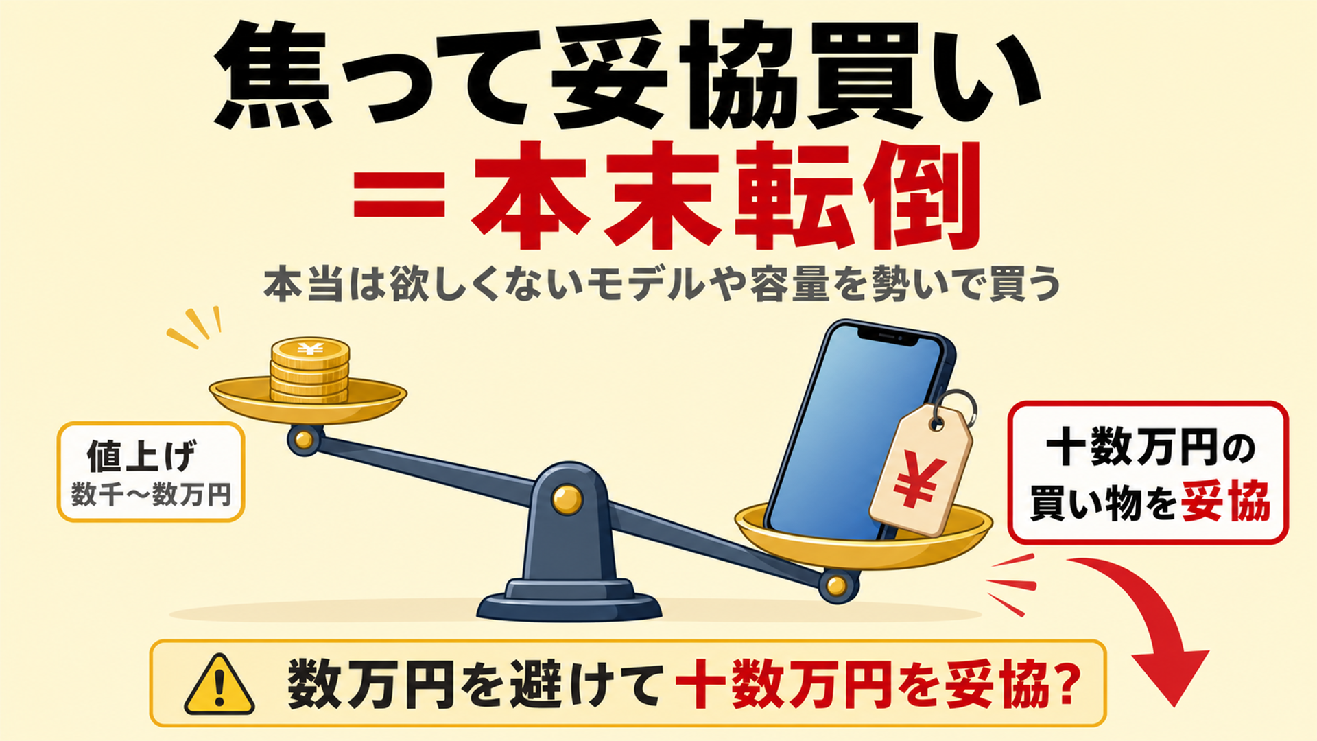 慌てて妥協して買うのが一番損