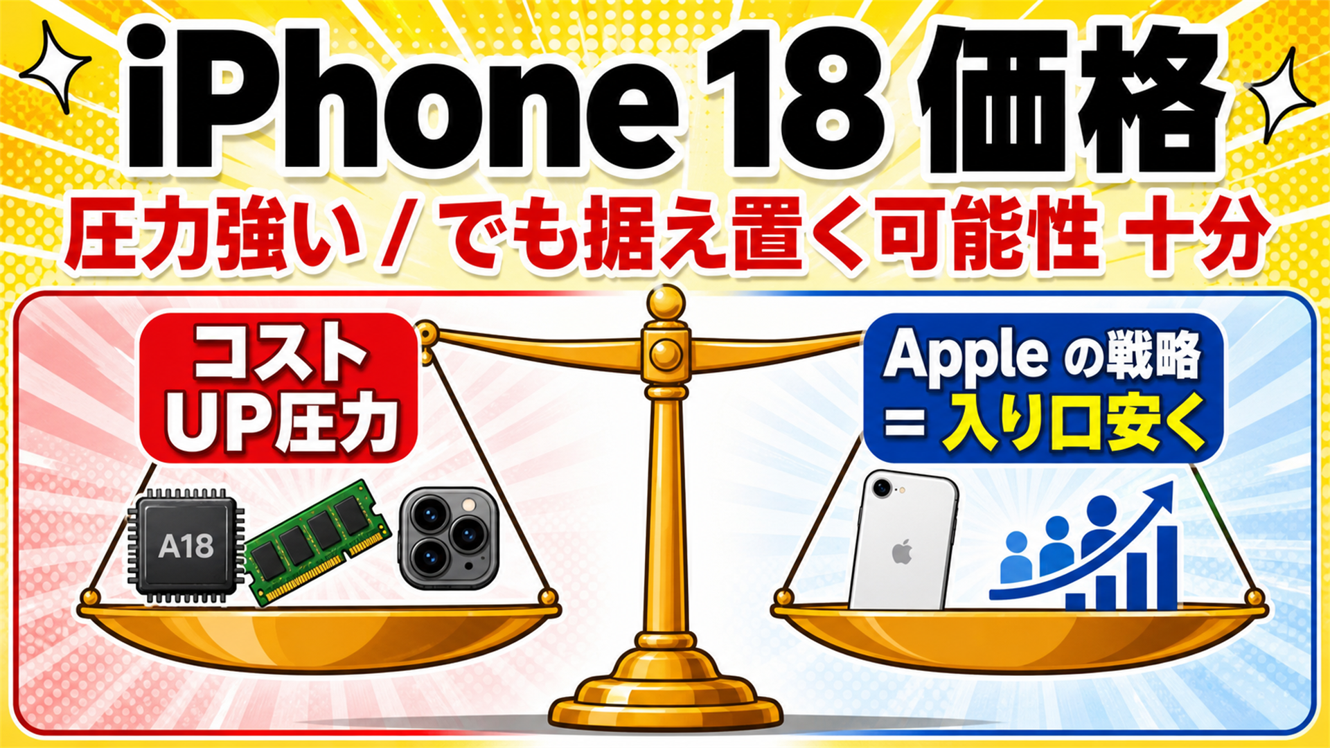 iPhone 18価格まとめ 円でいくら払うかで判断