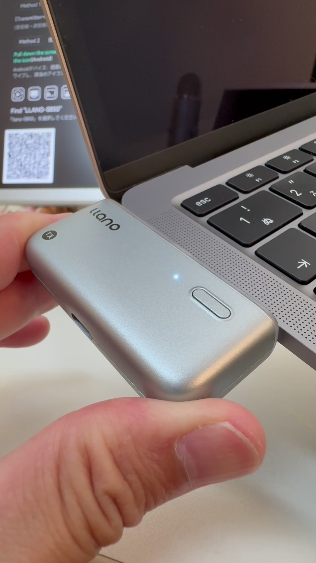 MacBookに送信機接続