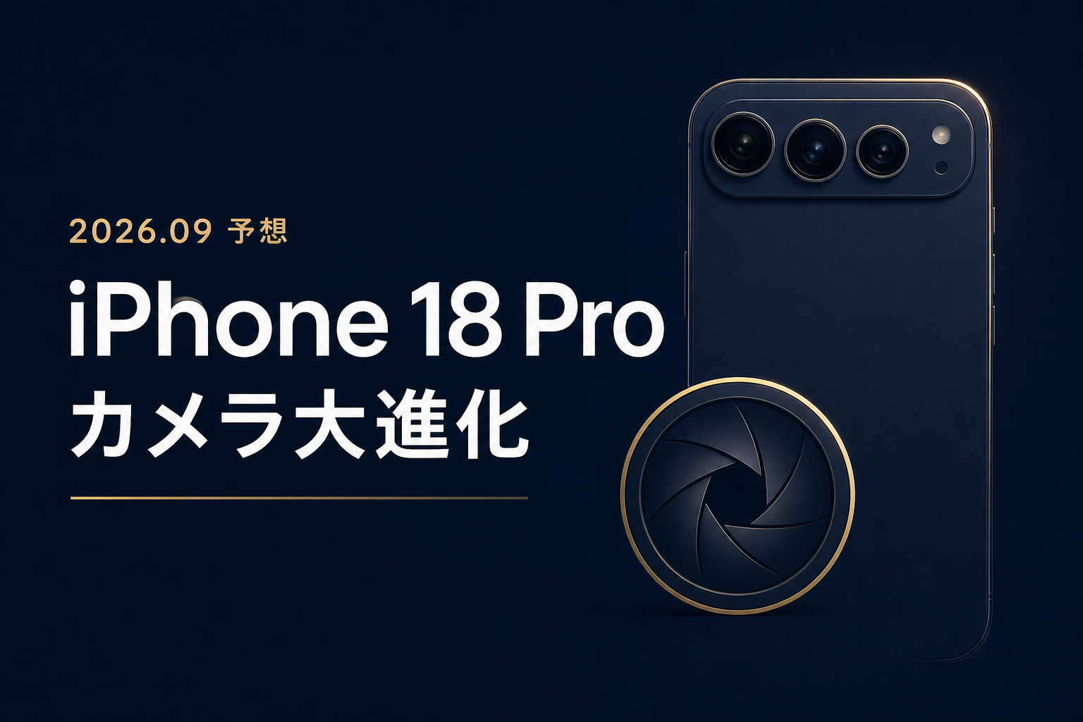 iPhone 18 Pro カメラ 可変絞り 徹底深掘り