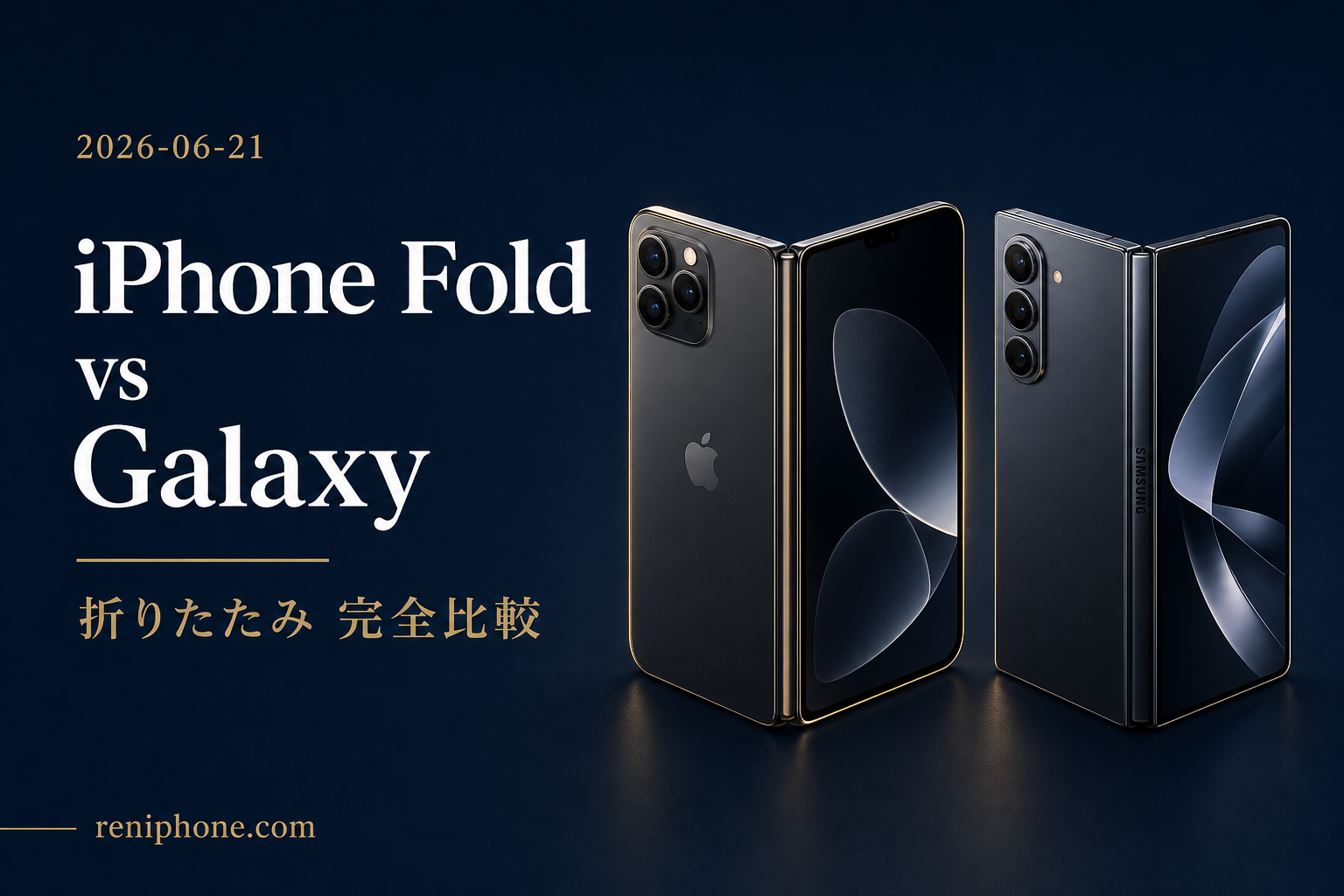 iPhone Fold vs Galaxy Z Fold 7 折りたたみ完全比較