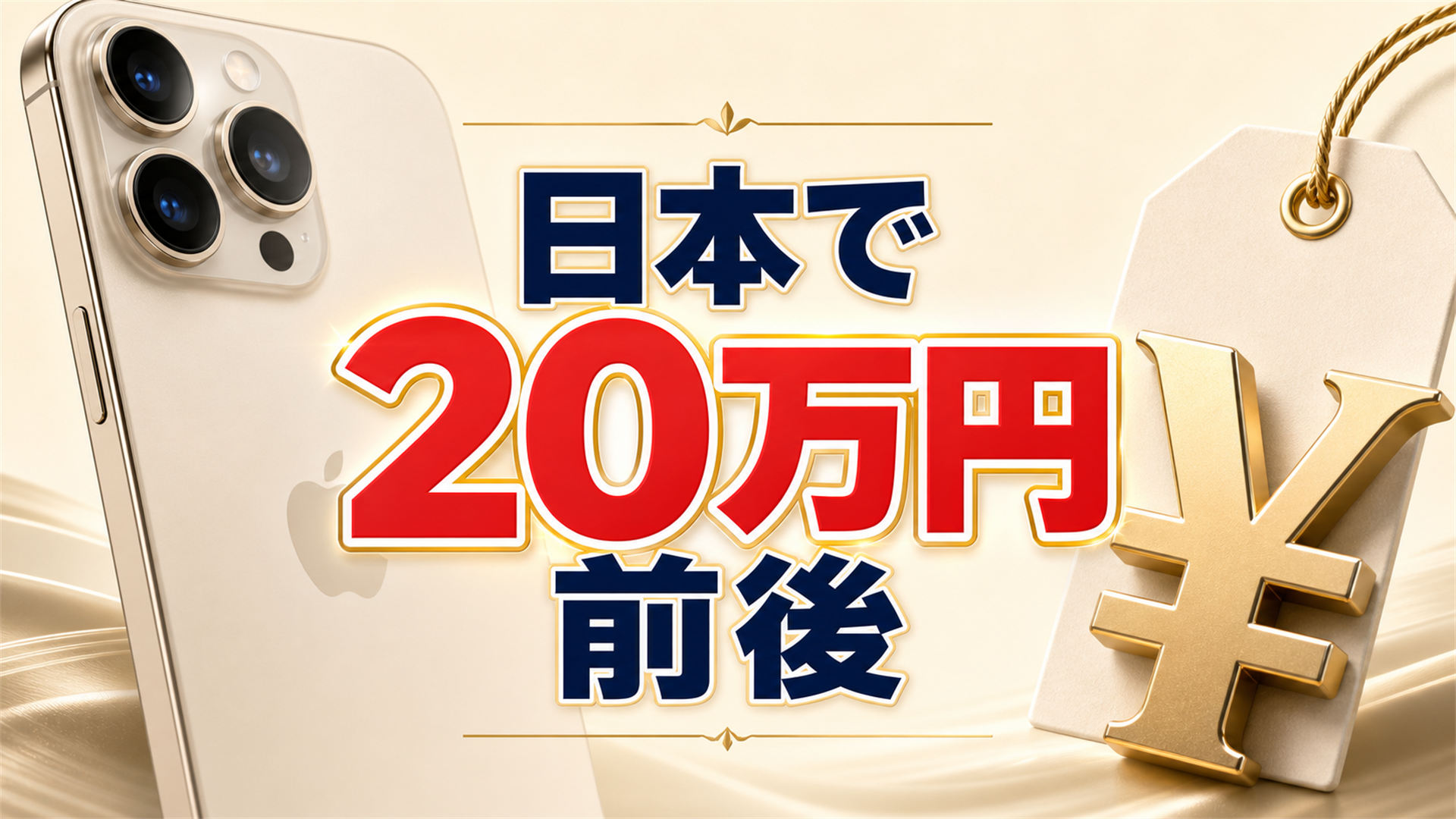 iPhone 18 Proの日本での価格は20万円前後と予想されている