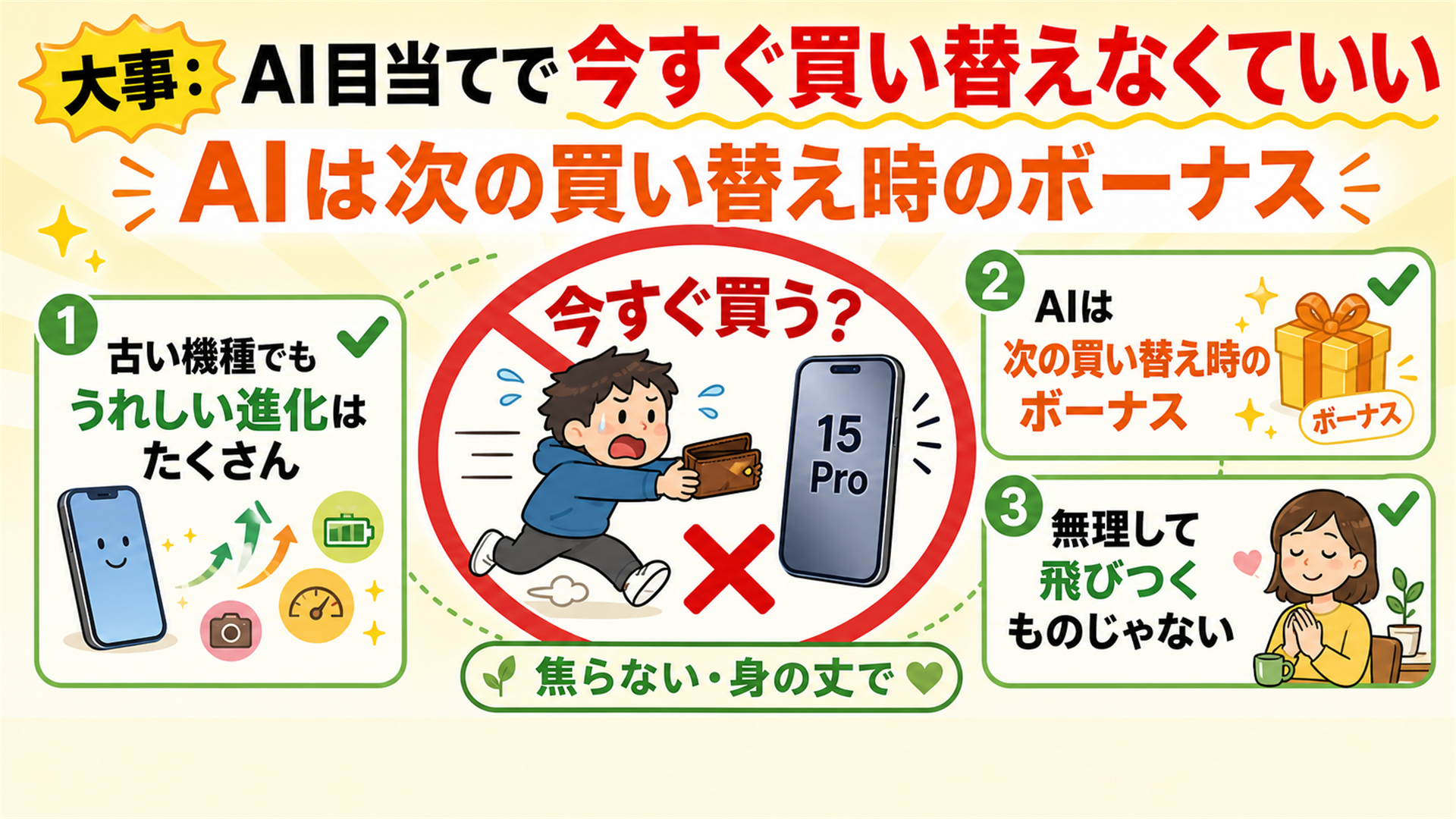 AIのために今すぐ15 Proに買い替えなきゃとは思わないでください