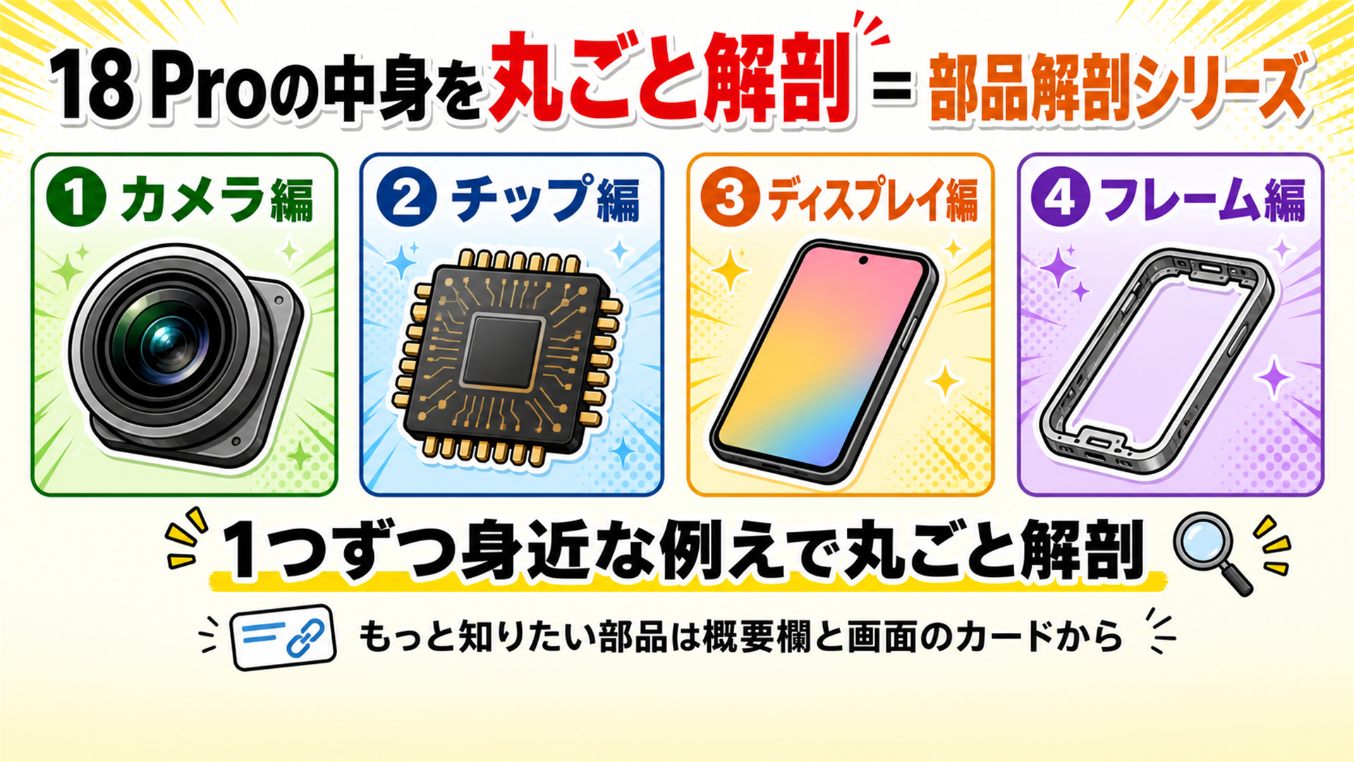 iPhone 18 Pro部品解剖シリーズ カメラ チップ ディスプレイ フレームで予習