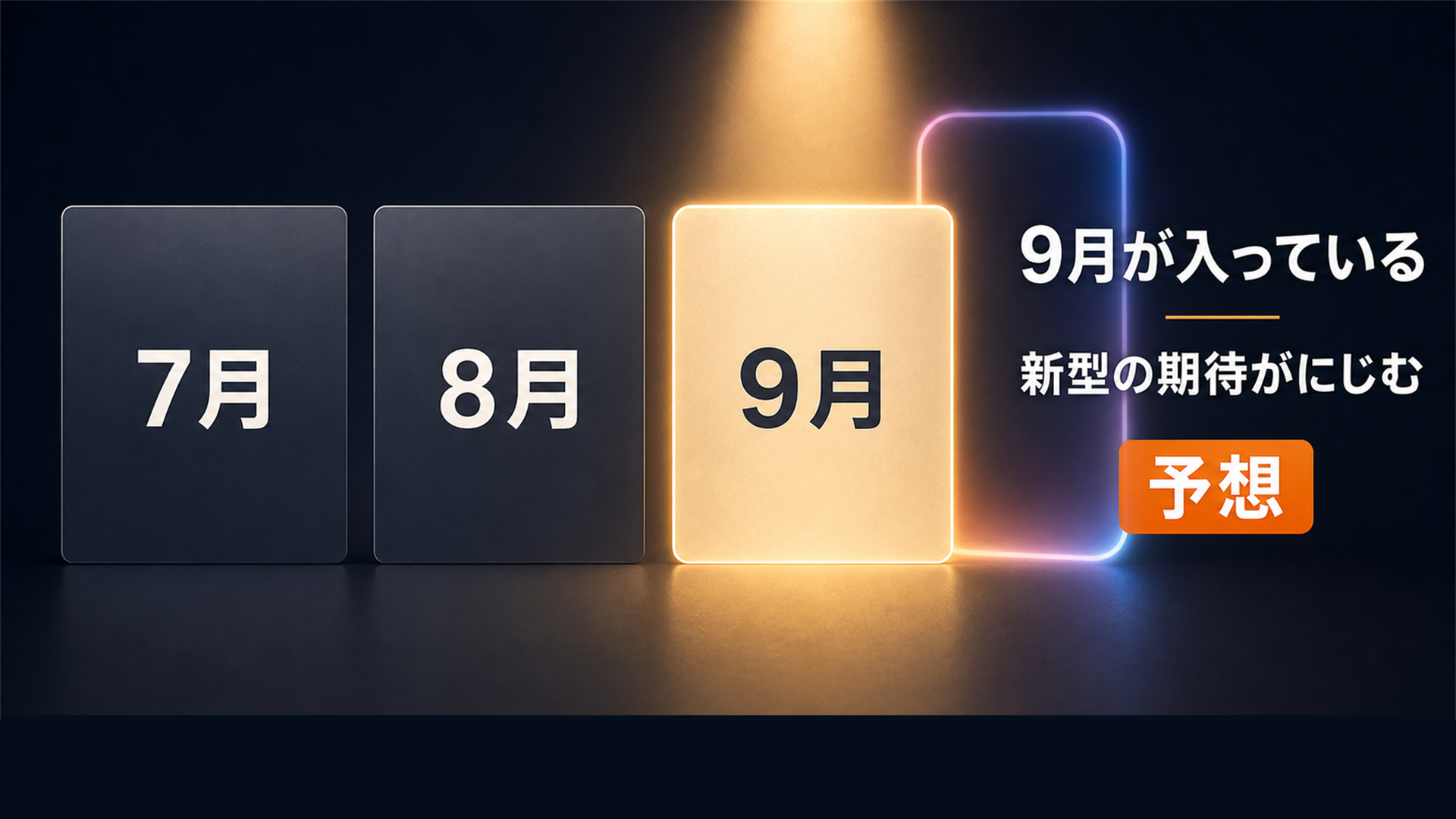 次の3ヶ月の見通しには9月が含まれる