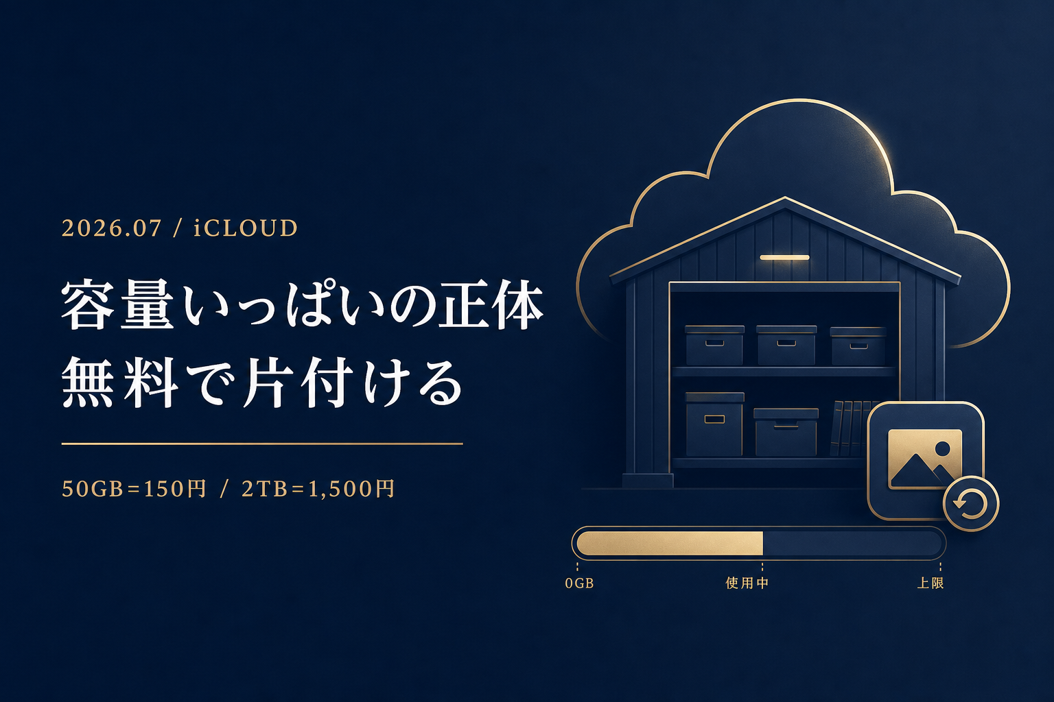 iPhoneのiCloudストレージがいっぱい警告を放置するとどうなる 無料でできる整理術3ステップ