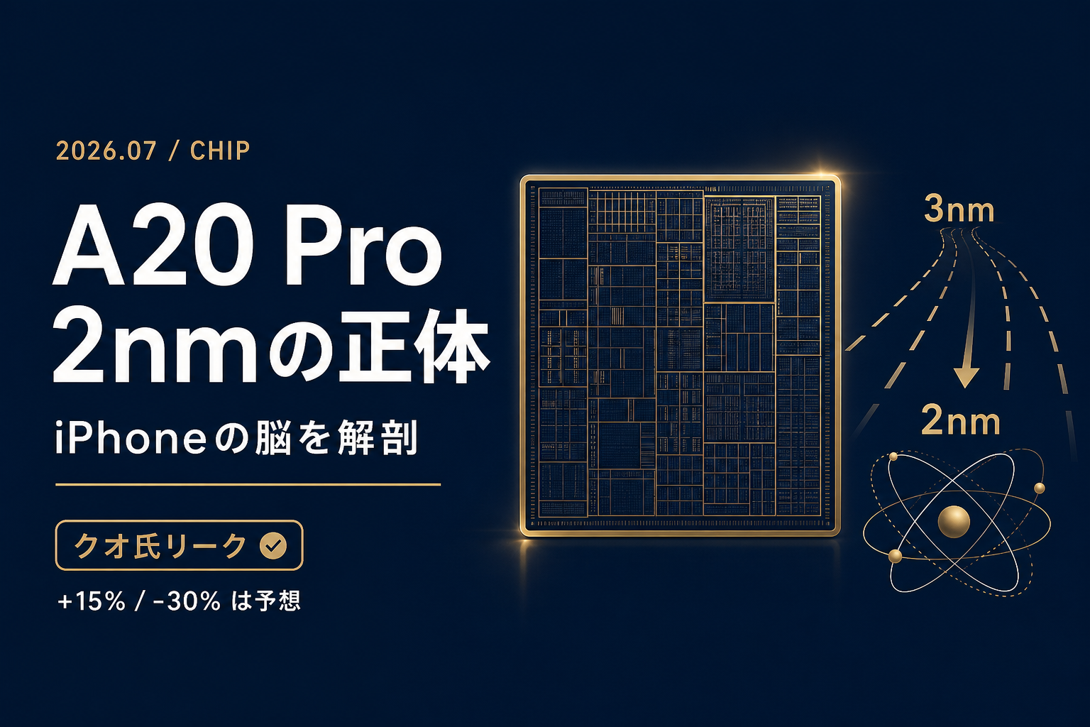 iPhone 18 Pro チップ編 A20 Pro 2ナノで何が変わる 歴代チップ史から丸ごと解剖 部品解剖シリーズ第2弾