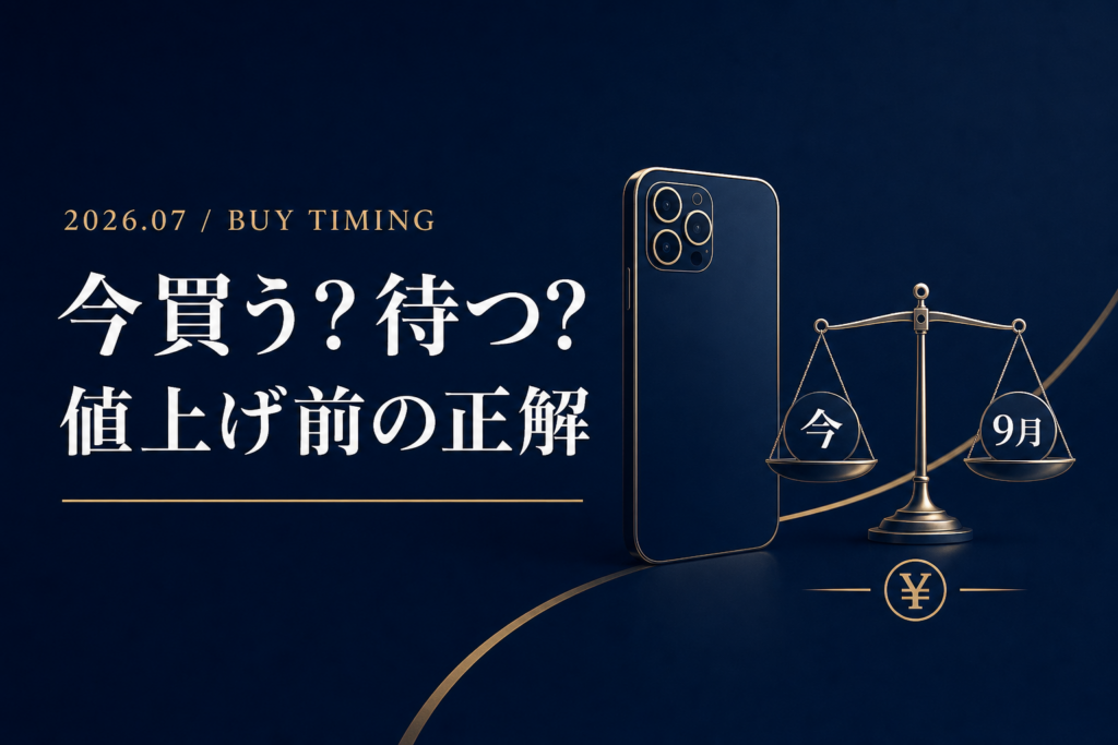 iPhone買い時 今買うか9月まで待つか 機種別4パターンの正解 値上げ前の判断 iPhone歴17年が解説
