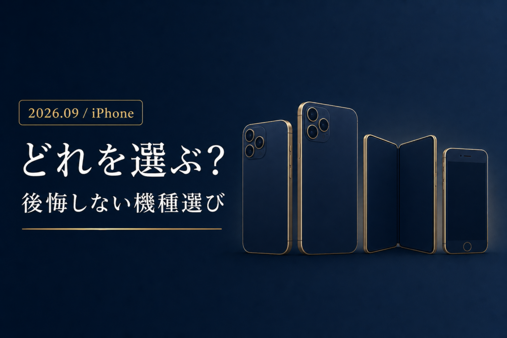 9月のiPhoneあなたはどれを選ぶ 後悔しない機種選び完全ガイド 18 Pro Pro Max 折りたたみ 型落ちの4択