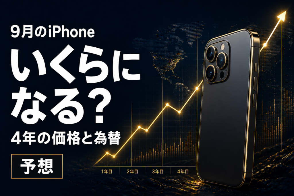 9月のiPhoneはいくらになるか 4年の価格と為替から予想
