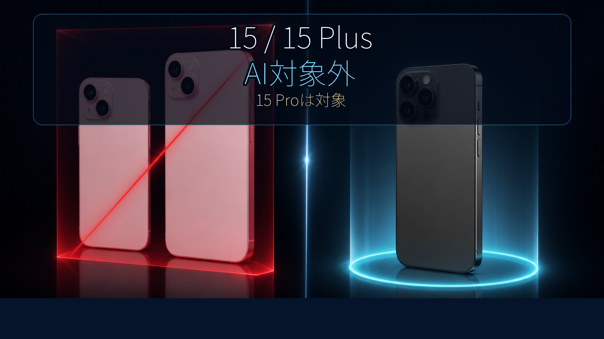 iPhone 15の無印と15 PlusはApple Intelligenceに入らない