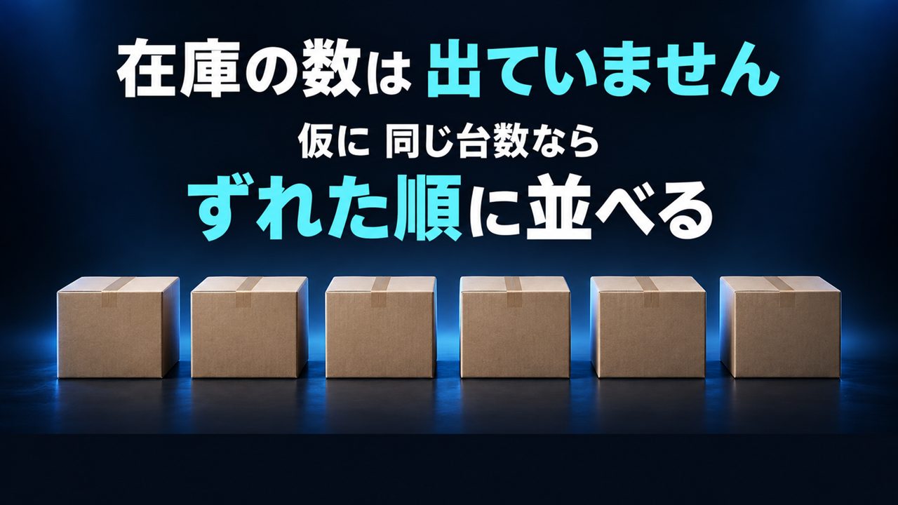 在庫の数は出ていない