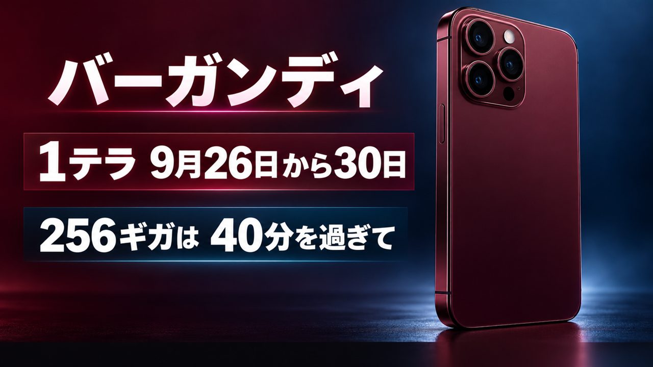 Pro Maxバーガンディ