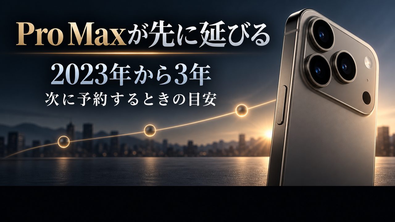 Pro Maxが先に延びる年