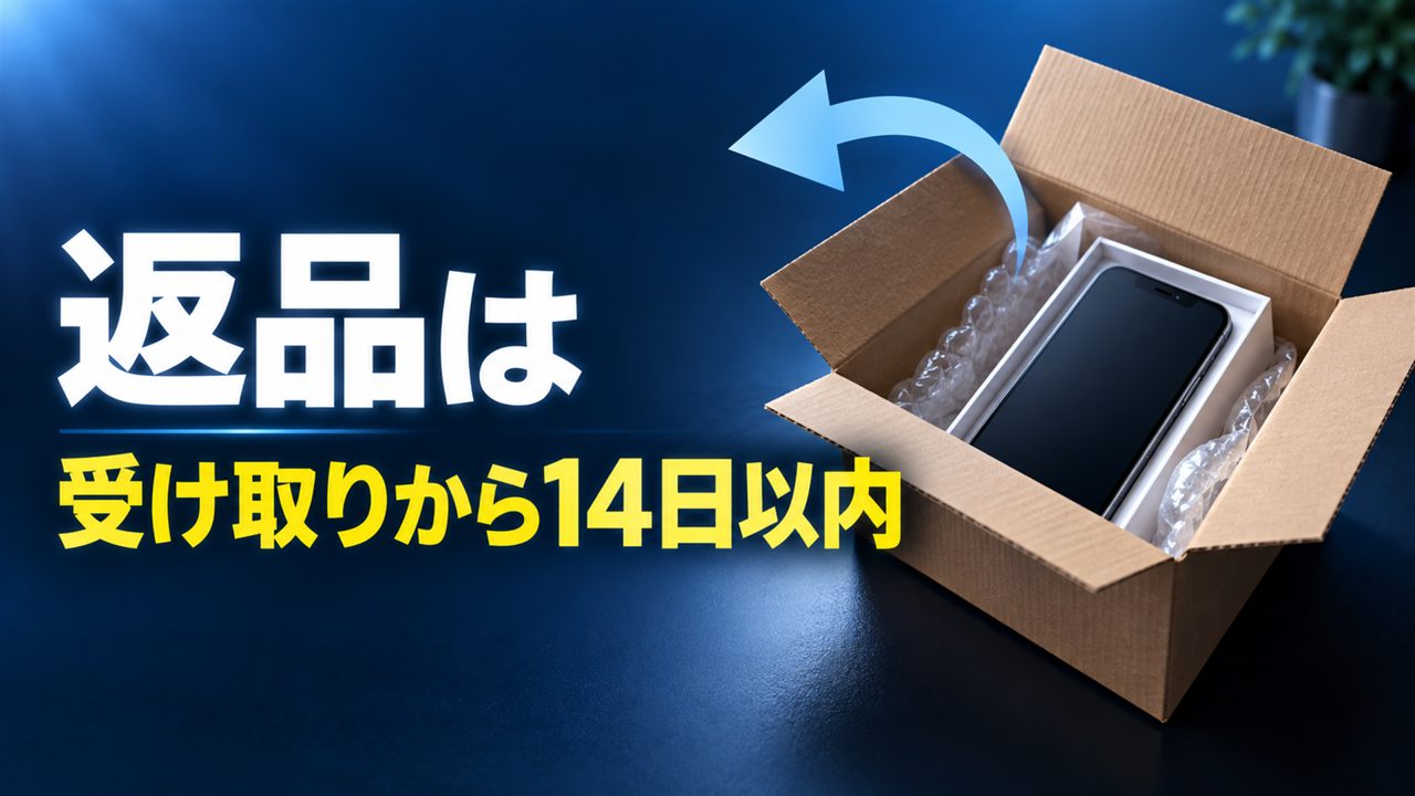 返品は受け取りから14日以内
