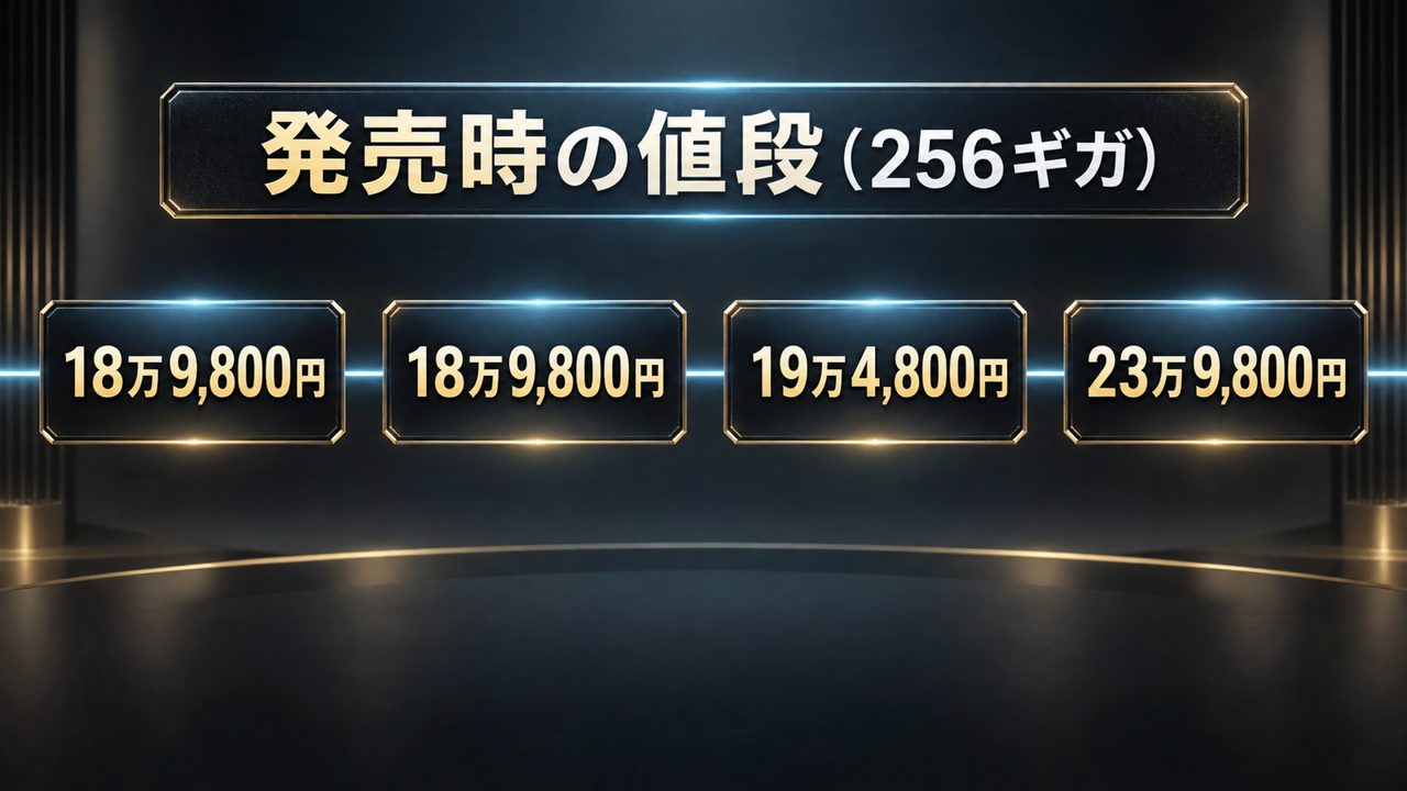 Pro Max 4世代の発売時の値段