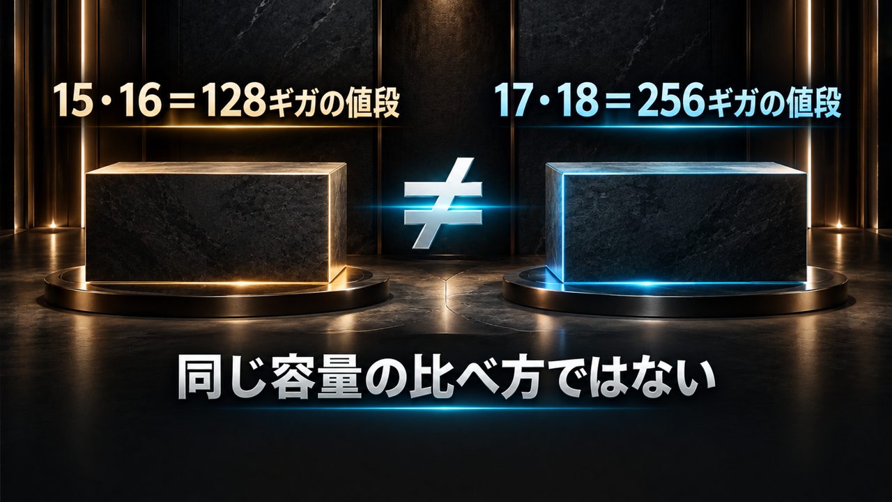 入口の容量が違うという注意