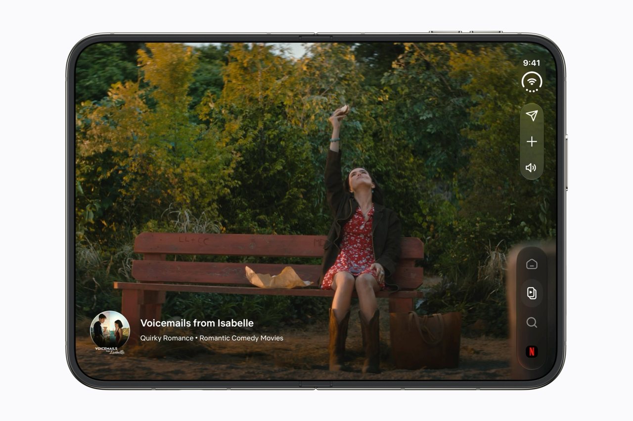iPhone DuoでNetflixアプリを表示