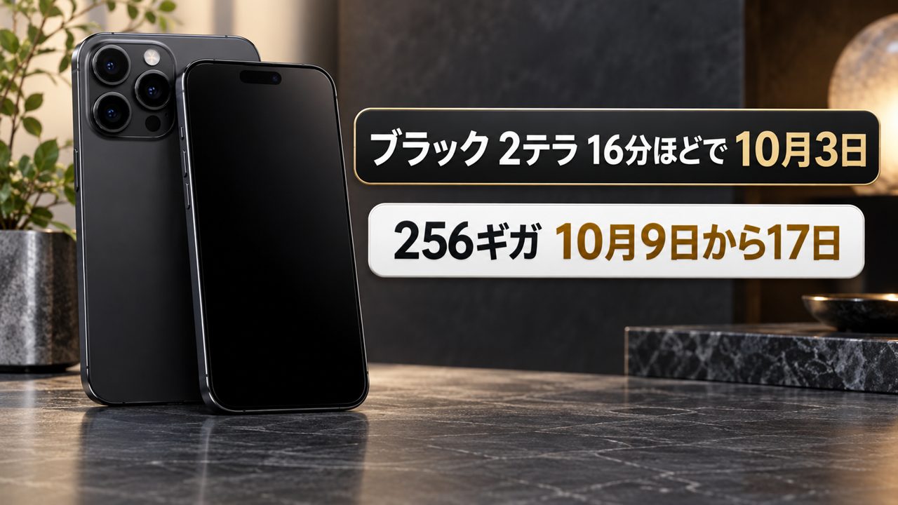 Pro Maxブラックのずれ方
